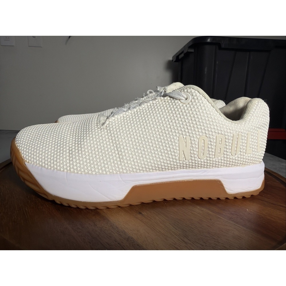 NOBULL Outwork Edge Womens 7 White Athletic Training Sneakers Low Top Gum Sole